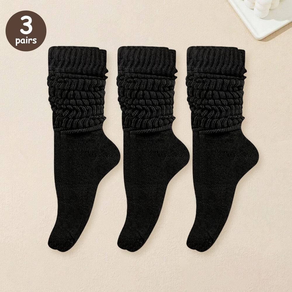 3/6/30 Pairs Women Slouchy Socks Comfortable Versatile Calf Length Stockings Perfect for Daily Wear Casual Fashion