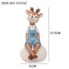 Fairy Deer Garden Pot for Dried Flowers, Decorative Planter Flower Pots, Animal Statue Figurine Home Desktop Decoration