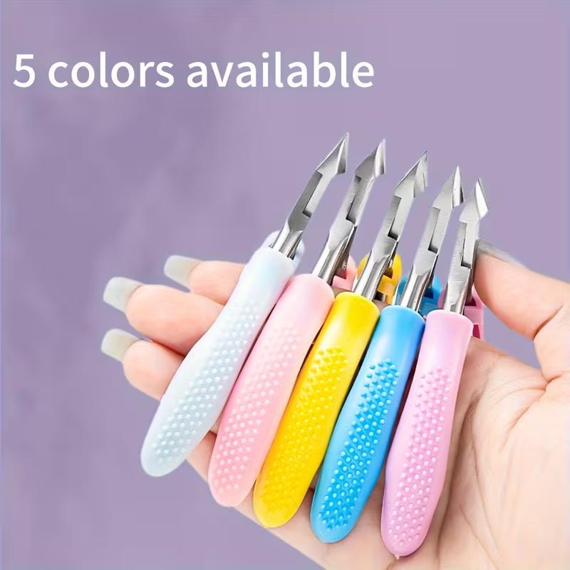 Nožnice na kožičku nechtov Odstraňovač manikúry Klieštiky na odstraňovanie zrohovatenej kože Nerezové nožničky na kožičku Zastrihávač nechtov na prstoch Silikónová rukoväť