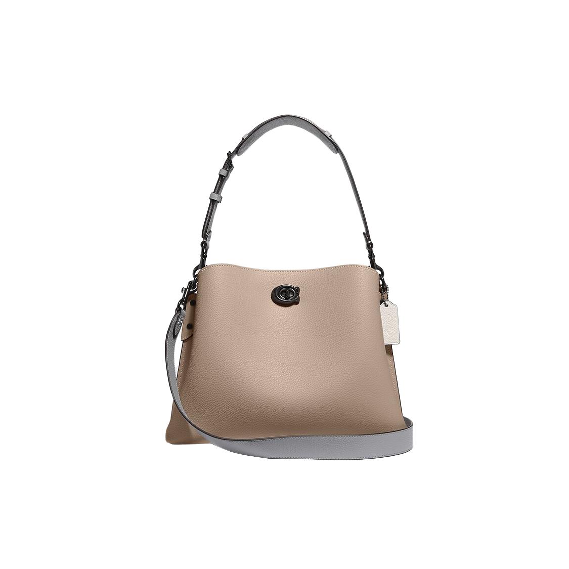 

New COACH Willow Leather Bucket Bag, Shoulder Bag, Crossbody Bag, Handbag Large Women s Light Brown C2590-V5TAP 31.5*11.4*23.1CM