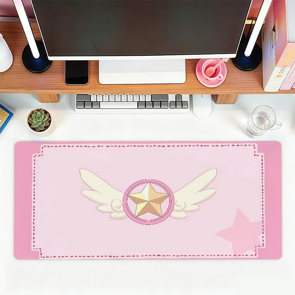 CCardcaptor SSakura Pink Mouse Pad For Office Gaming And Keyboards NonSlip Large Waterproof