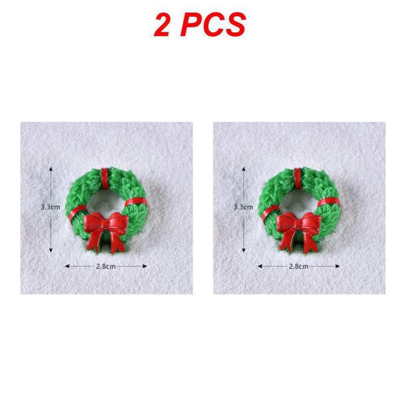 Christmas Figurines Dollhouse Ornament Home Decorations Fairy Garden Micro Landscape Deer Xmas Tree Santa Claus Snowman