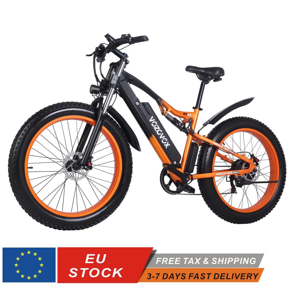Buy VOZCVOX Electric Bike for Adults 1000W Fat Tire DH Fornt Fork 26IN