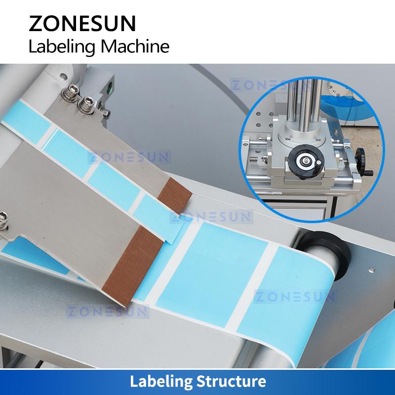 ZONESUN ZS-TB890 Automatic Label Rewinder Machine Reel to Reel Counter with Label Applicator