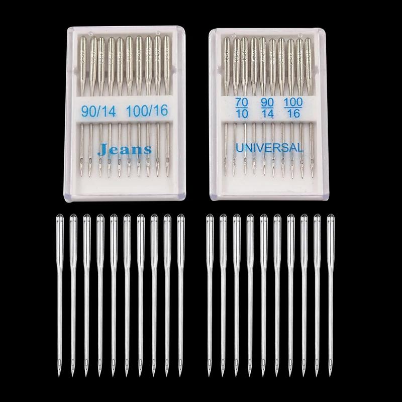 20 ks Jehly do šicího stroje Džínovina Univerzální Jehly do šicího stroje s běžným hrotem Hlava s kuličkovým hrotem pro potřeby domácího šicího stroje