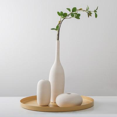 1 szt. Biały wazon ceramiczny, wazon na kwiaty Minimalizm w stylu nowoczesnego stołu Półka Wystrój domu, Pasuje do kominka Sypialnia Salon Ozdoby na środek stołu Biurko