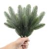 10/5Pcs Artificial Christmas Pine Needles with Snow DIY Green Fake Pine Branch Christmas Garland Decor New Year Party Decoration