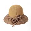 UV-blocking blackout ribbon bucket hat (brown) vacation hat