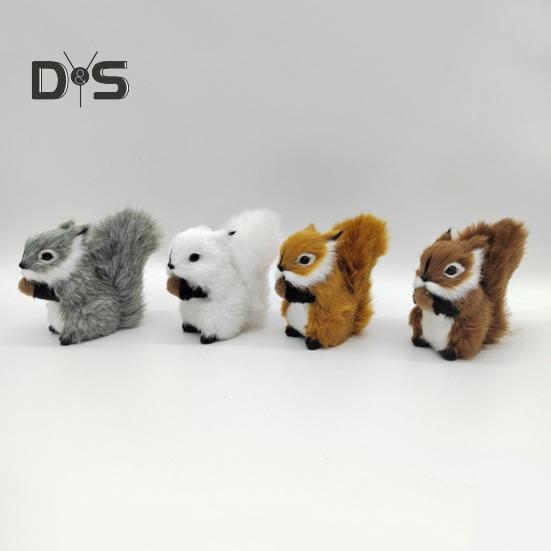Plüsch-Eichhörnchen-Figur, realistische Simulation, Eichhörnchen-Modell, lebensechtes Kunstfell, Tier-Miniatur, Home-Office, Schreibtisch-Dekoration, Ornament
