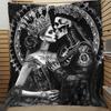 Halloween Ghost Pumpkin Skull Flannel Blanket Throw Blanket Nap Blanket Party Decor Horror Gift Skin Friendly Reversible