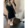 ZY [Ice Cool Silk Washing Water] Summer French Small Fragrant Style Knitted Suspender Dress Women's Waist Premium Short