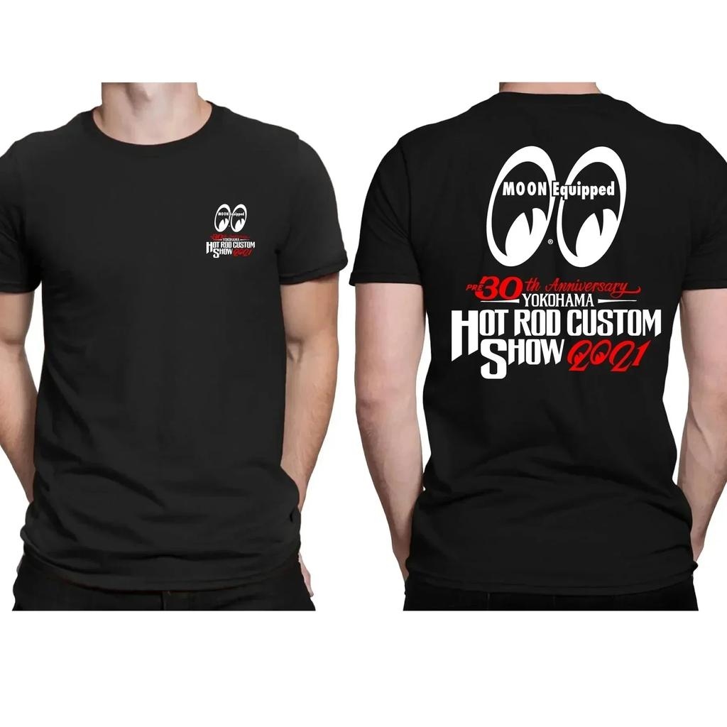 T-shirt Men's Awesome T-shirt Men's T-shirt Casual Oversized Mooneyes Moon Gear Speed Cotton T-shirt Graphic Street wear S-4XL