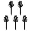 Halloween Gartenstecker 5 Stück Pflanzstecker, Acrylschild für Außenbereich Garten Rasen Hinterhof, Pflanzen Dekorationen Geisterhaus Schwarze Katze Silhouette Kunst Dekor