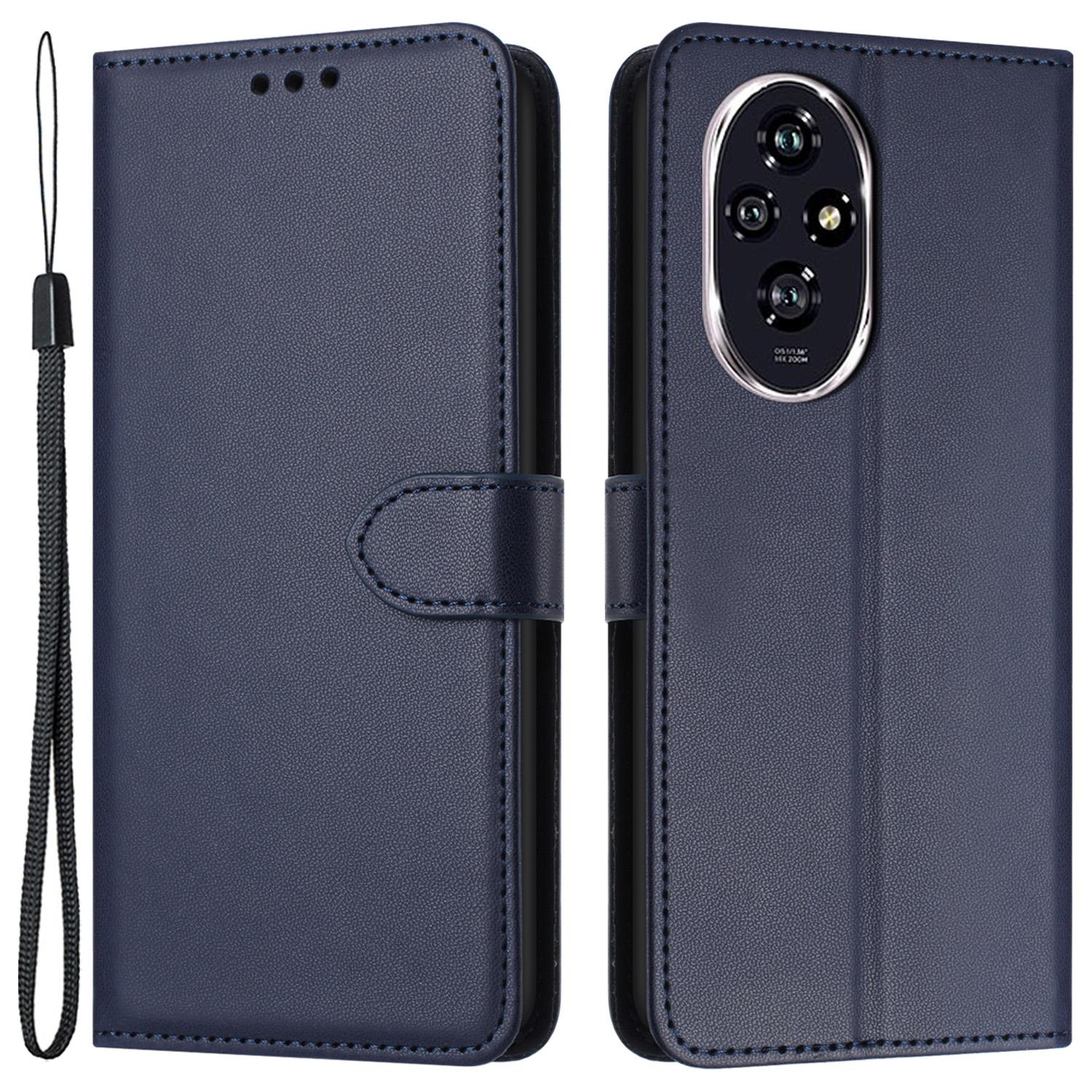 

For Honor 200 Pro 5G Leather Case Stand Wallet Phone Cover Blue
