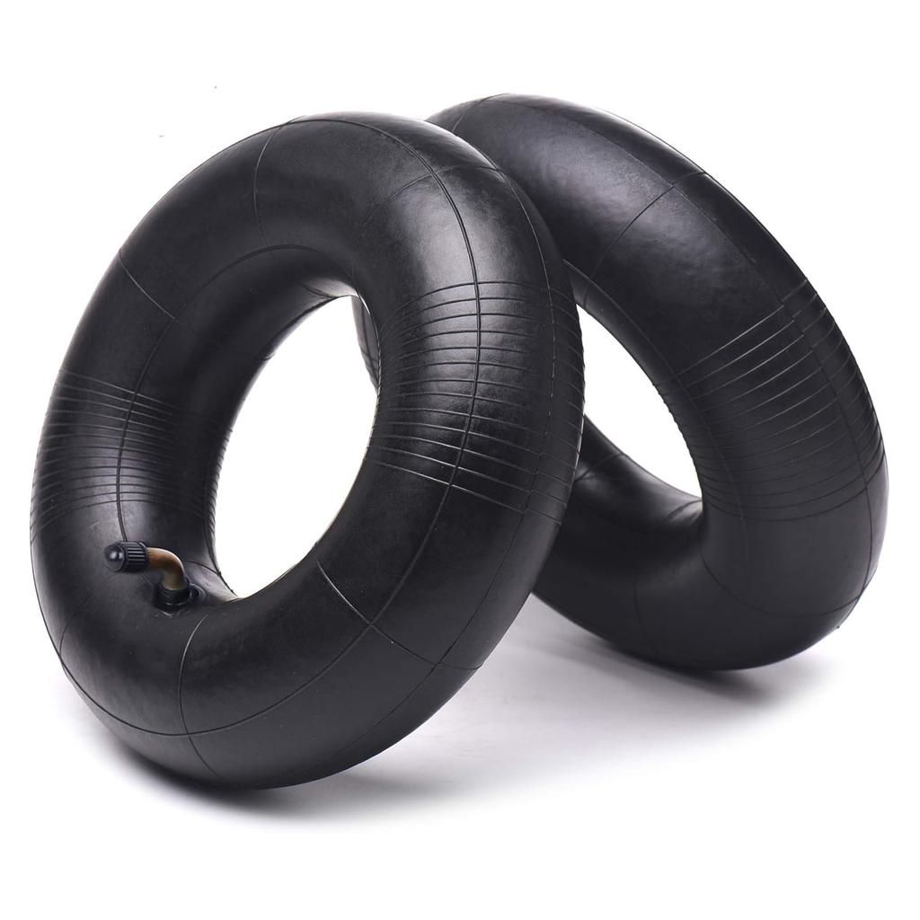 2PCS Wheelbarrows Inner Tube Rubber Replacement Inner Tube with Metal Bent Valve Stem for Mowers Hand Trucks Trailers