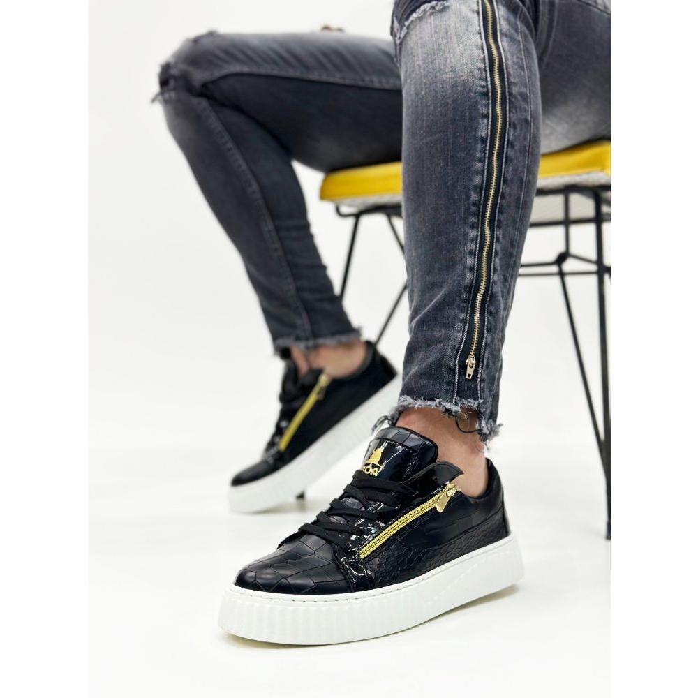 B308 Men's Casual Shoes Spring Summer Men Sneakers 2 Zippers Light and Comfortable Casual Shoes For Men Sports Shoes 4.5 Cm Sole