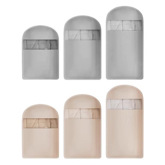 1/3Pcs Hanging Garment Bags with Self Compression Zipper Large Capacity Dustproof Space Saving