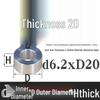 Außen-Ø 20mm Aluminiumlegierung Flache Unterlegscheibe Abstandshalter mit M6/M8/M10/M12 Innenloch - Metallwellenbuchse Isoliersäule.