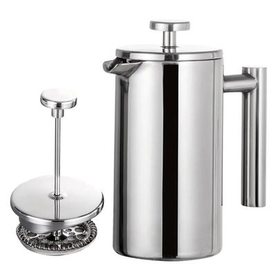Cafetera de prensa francesa de acero inoxidable con aislamiento de doble pared de 350 ml/800 ml/1000 ml