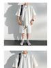 Men's Trendy Summer Short-Sleeved T-Shirt and Shorts Set - Loose Fit, Casual Plus Size Ensemble