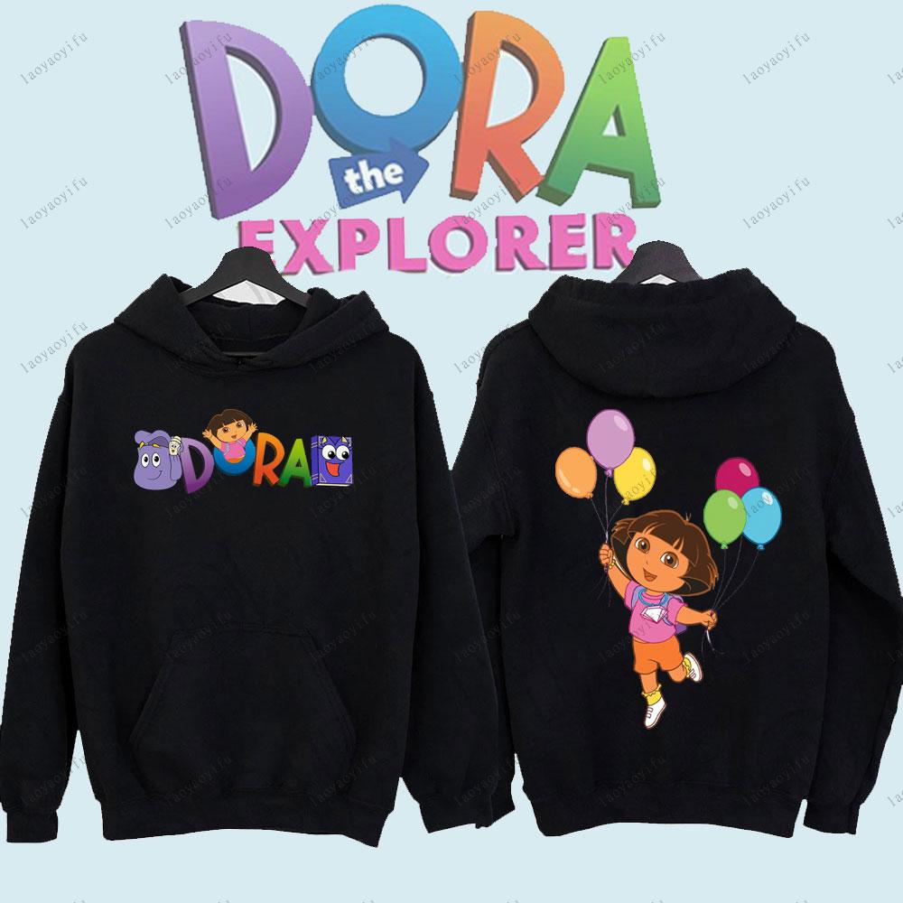 

Dora The Explorer Cute Anime Cartoon Pullover Unisex Women Men Comfortable Personality Sportswear Winter Keep Warm Hoodie 3XL
