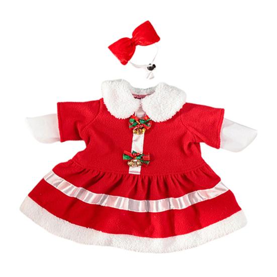 Christmas Goose Outfit Santa Claus Goose Costume Porch Goose Xmas Clothes for 23" Cement or Plastic Geese Lawn Garden Decor