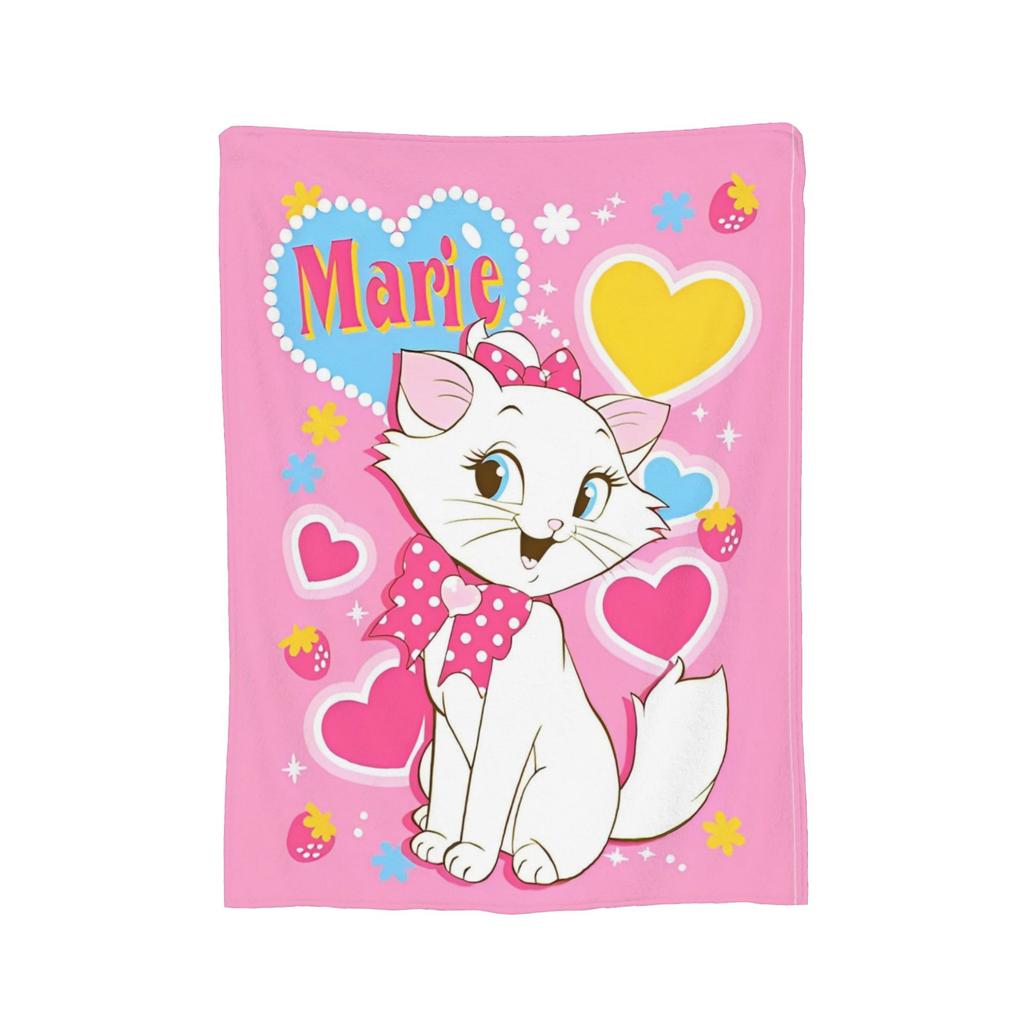 Aristocats Marie Cat Blankets Cartoon Flannel Funny Warm Throw Blankets for Bedspread  Winter,