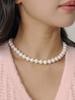 Sorry, Too Much Love 12Mm White-Ball Pearl Necklace_White