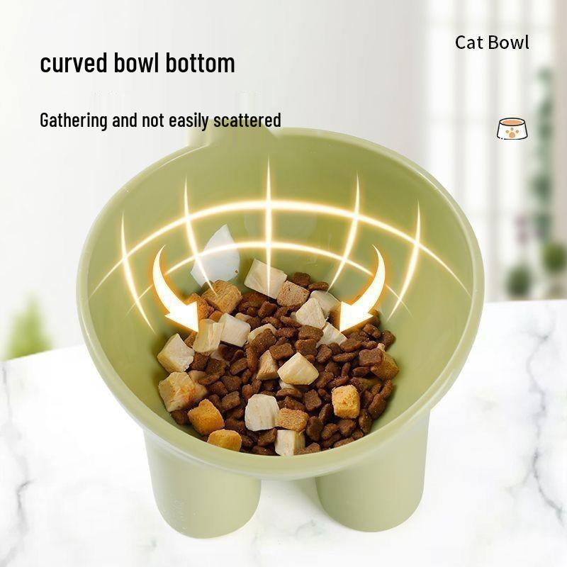 Large Anti-Tip Slanted Pet Bowl with High Legs for Cats and Dogs
