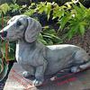 Dachshund Garden Statue Meditation Sitting Dog Sculpture Resin Dog Statue Figurine Ornaments