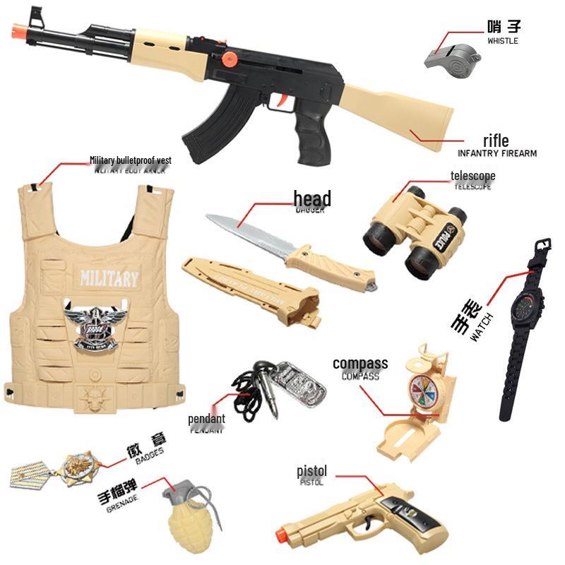 Children's AK47 Toy Submachine Inertia Role-Playing Set