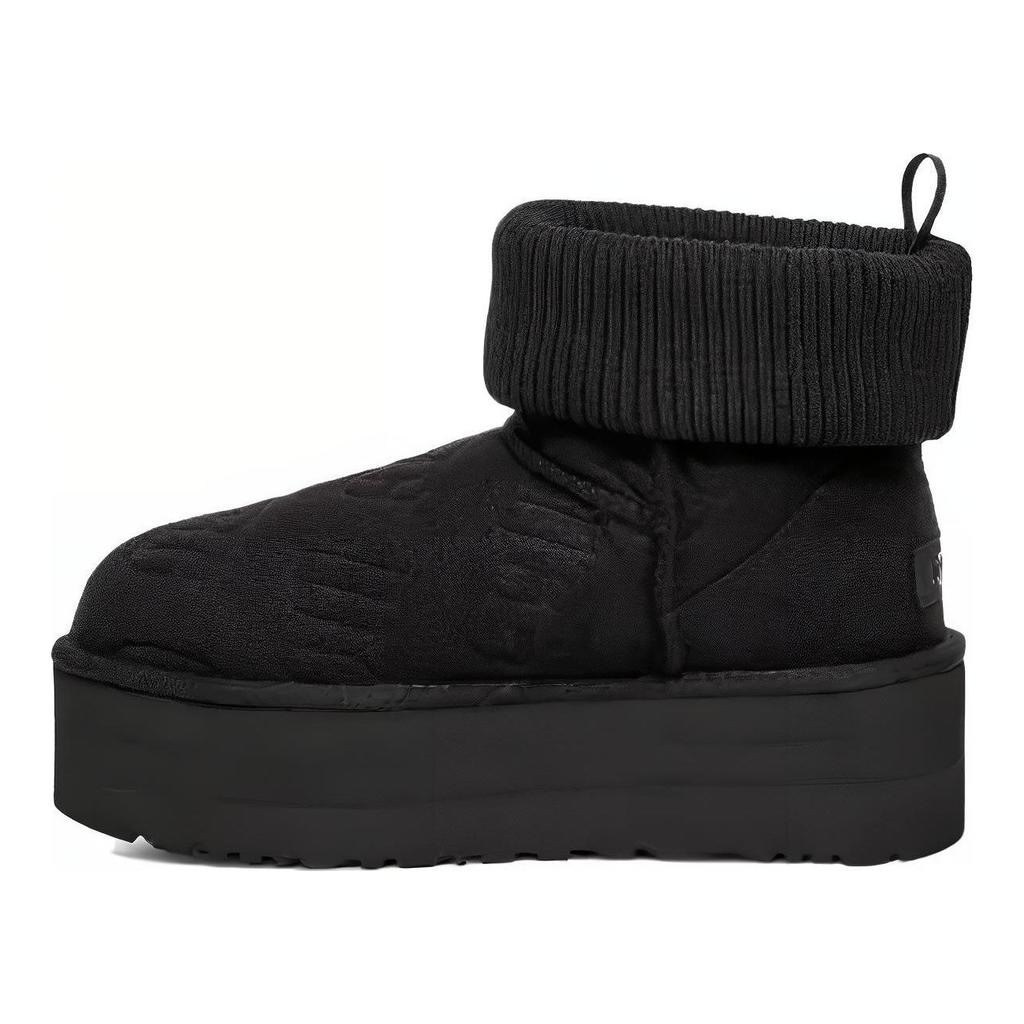 UGG Klasické Mini Platformové Plstěné Boty Černé Dámské Tenisky 1144047-BLK
