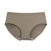 Plus Size Women's Summer Thin Pure Color Antibacterial Cotton Crotch Non Mark Middle Waist Triangle Briefs