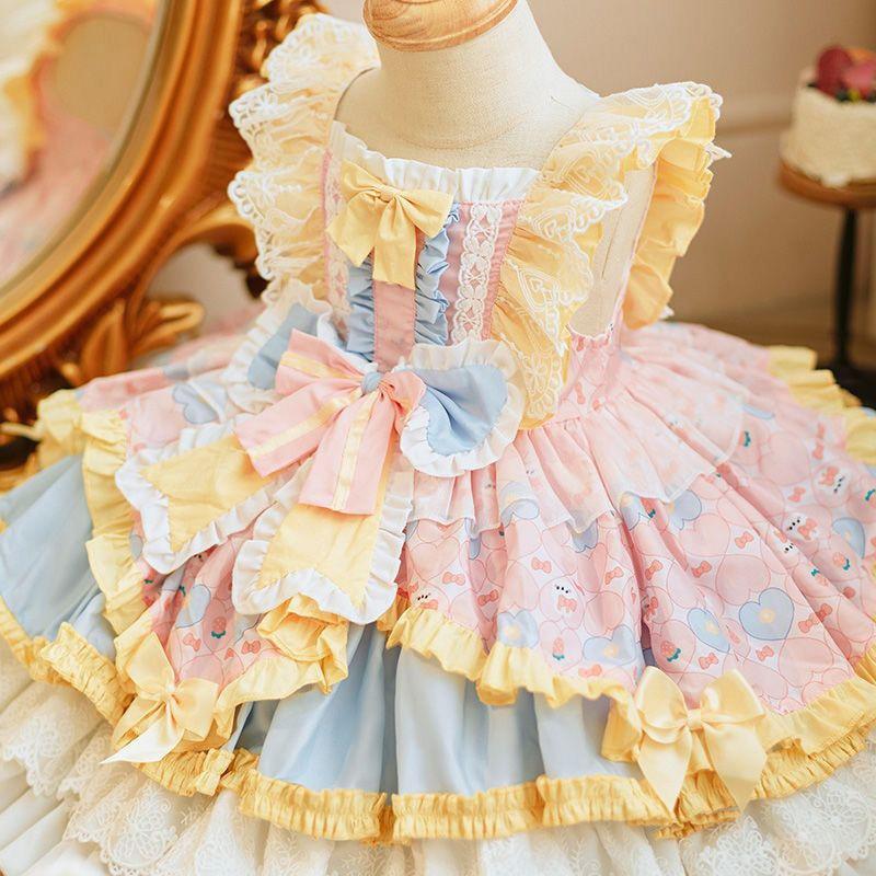 Pet Summer Lolita Spring Summer Pet Princess Bow Thin Cute Small Body Dog Summer Dress