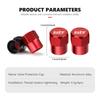 For Toyota 4PCS Car Aluminum Alloy Wheel Tire Valve Caps Dust-Proof Cover Accessories Camry Highlander C-HR Hilux Vios Rav4