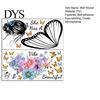 Sticker Decal 1 Set Butterfly Wall Self-adhesive Easy to Paste English Banner Girl Floral Home Supply Window