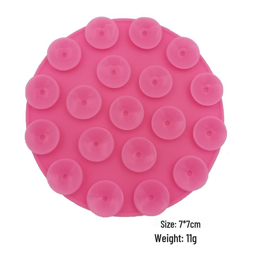 19-Hole Silicone Suction Cup Phone Holder & Power Bank Adhesive Sticker