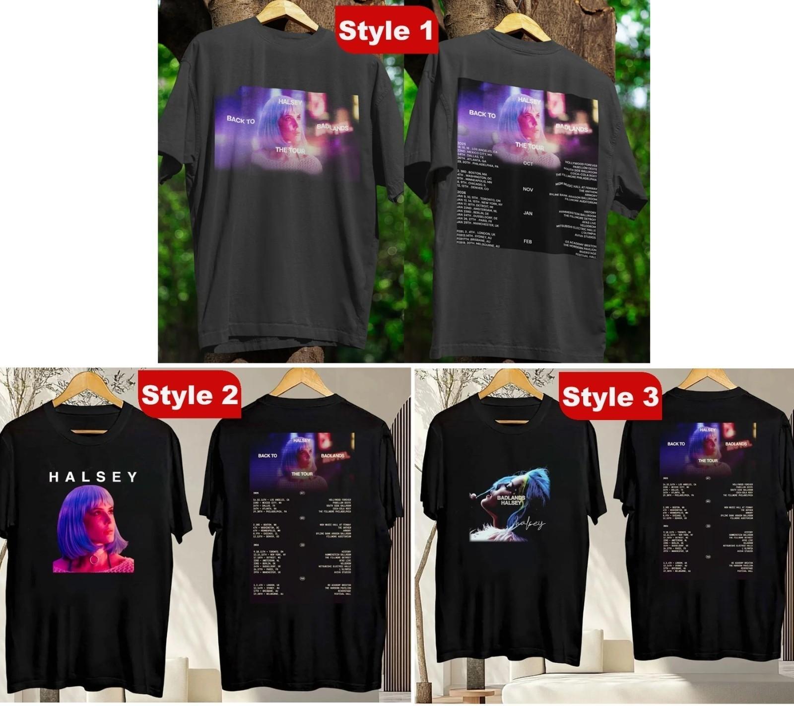 Halsey Tour 2026 2026 Back to Badlands the Concert T-Shirt Multicolor FAST SHIP XL