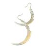 Gothic Exquisite Carving Ancient Silver Knight's Sickle Sword Dangle Earrings for Men Women Halloween Party Jewelry Accessories
