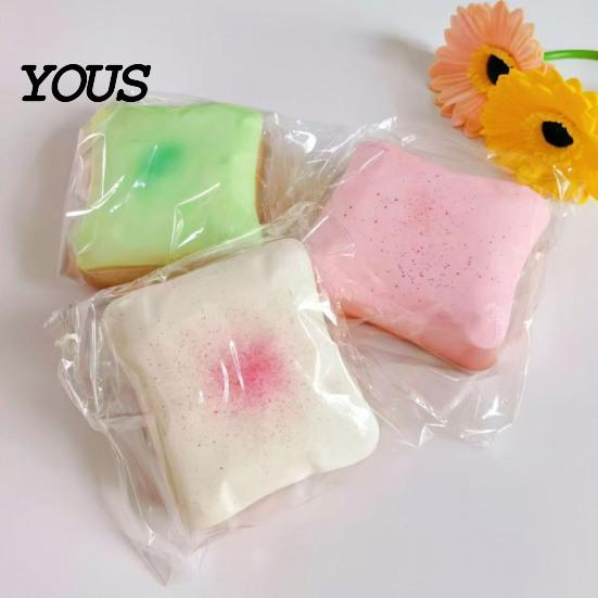 Slow Rebound Squeeze Toy Bread Butter Toy, Rising Stress Relief Realistic for Anxiety Toast Sensory Fidget Anxiety, Birthday Party Gift, Christmas