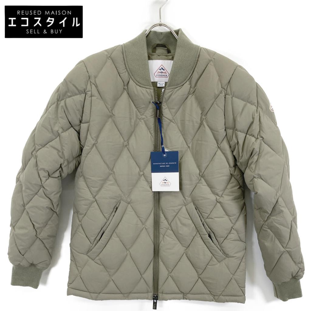 Pyrenex HMU022 Beige/Khaki ARIES Quilted Bonnet Down Jacket Jacket M khakiUsed