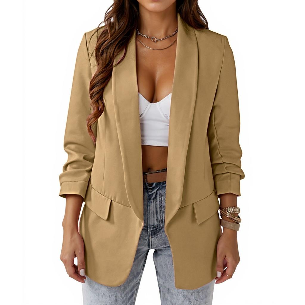 Women Trench Coat Open Front Cardigan Jacket Coat Shawl Cape Cloak Mantle Plus