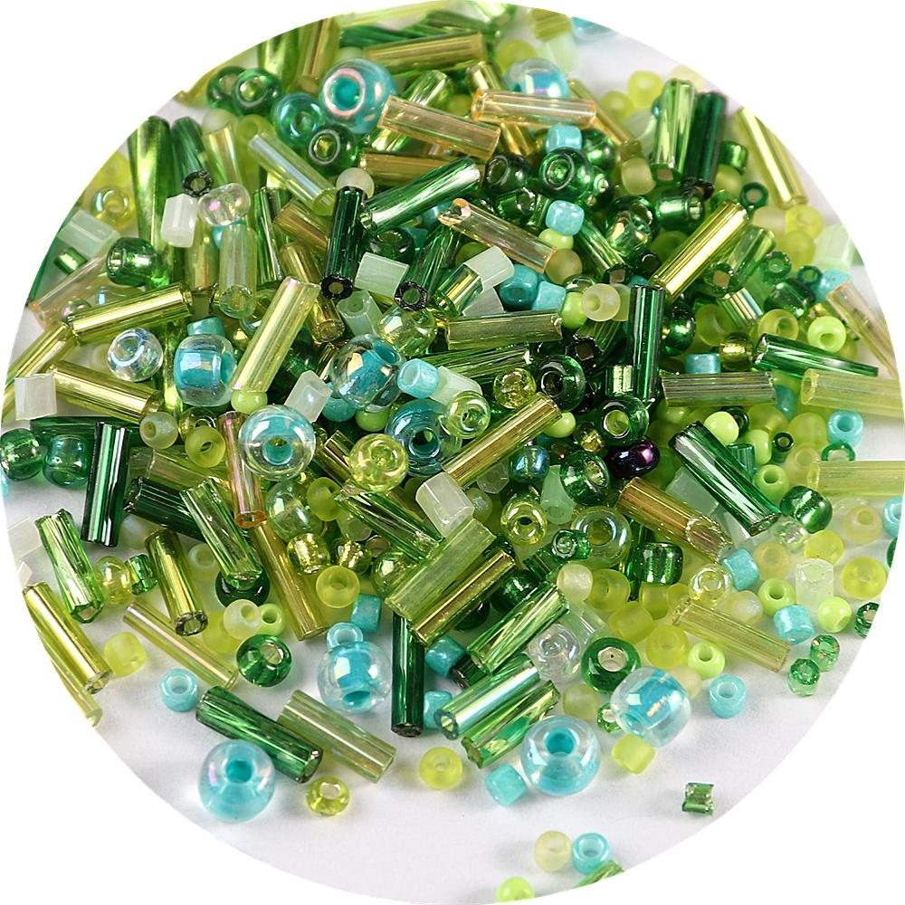 500Pcs Japan Miyuki Seed Beads Mixed Delica Round Glass Beads Mix Colors and Size Glass Twist Bugle Tube For Clothing Accessory