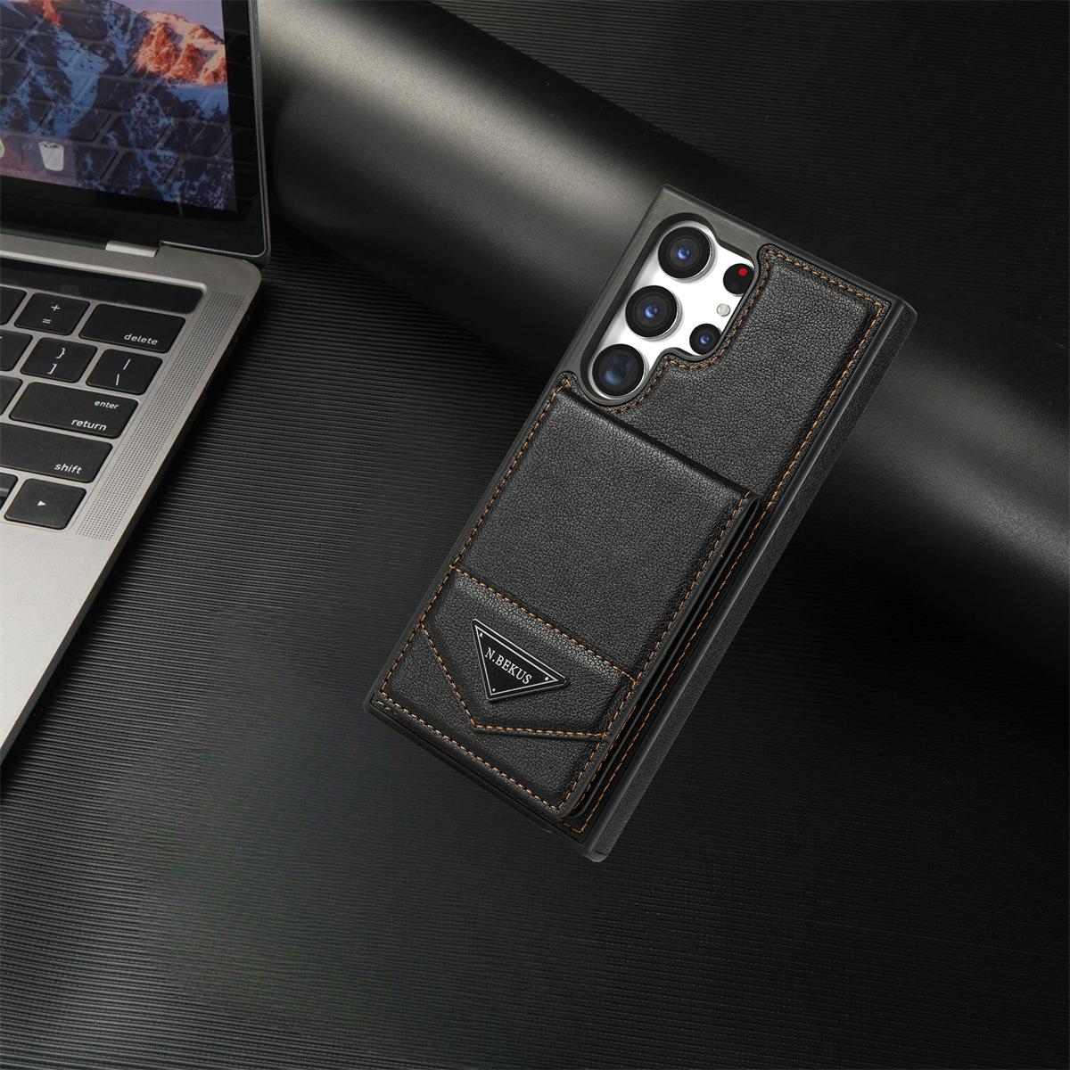 

Чехол-книжка с держателем для карт для Samsung S24Ultra, S23, S22, S23FE, однотонный цвет для A54 S23