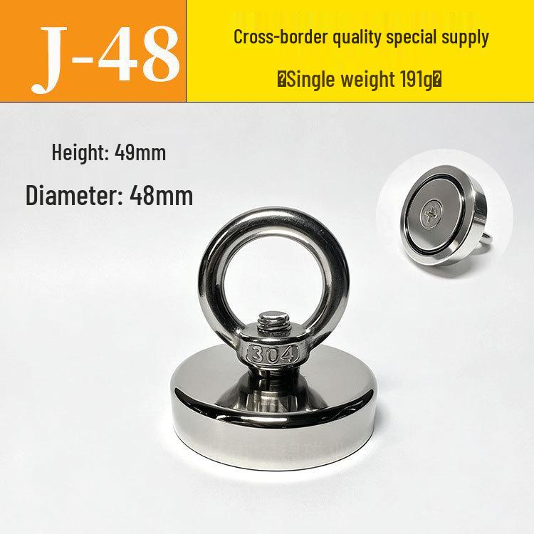 Heavy-Duty Underwater Salvage Magnet with Lifting Eye & Anti-Collision Suction Cup
