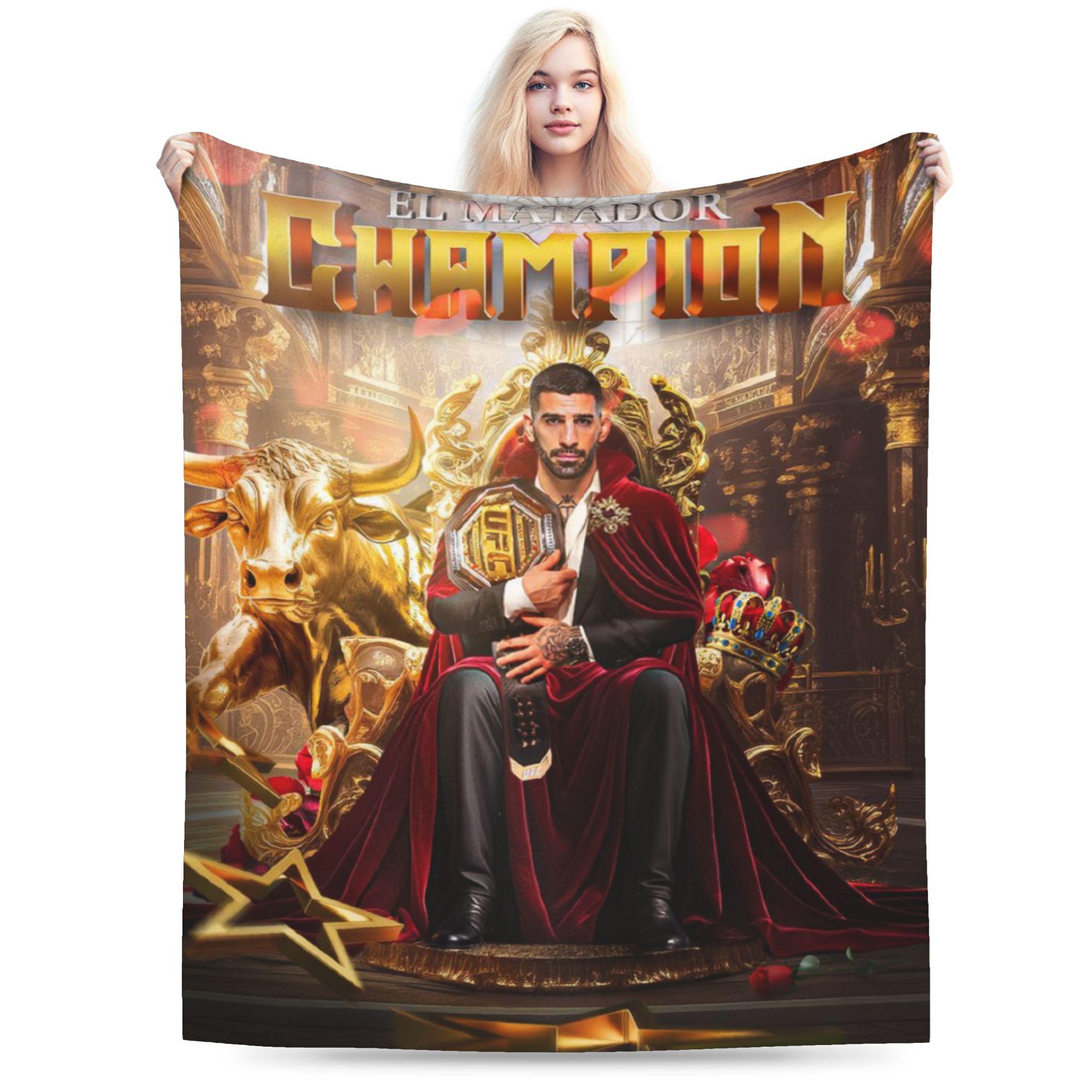 Ilia Topuria Wrestling Wrestler Stuff Blankets Ultra-Soft Fleece Throw Blankets Comfortable Quilt 75cmx90cm