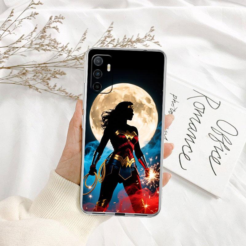 TR35 Wonder Woman Transparent Phone Case for Samsung Galaxy A04 A04S A14 A23 A34 A54 M23 M33 M52 M53