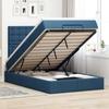VidaXL Ottoman Bed Frame with Blue Mattress 120x200 Cm Fabric 3314168