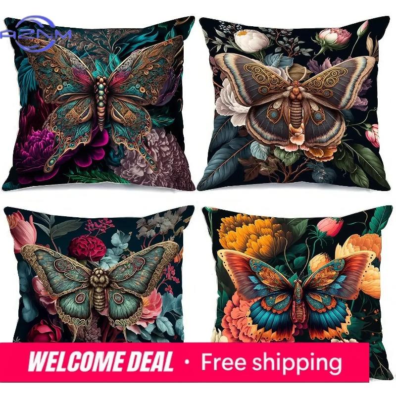 Butterfly Decorative Pillowcase Throw Pillowcase Abstract Pillowcase Modern Square Couch Home Decor Cushion Cover 45X45 Cm
