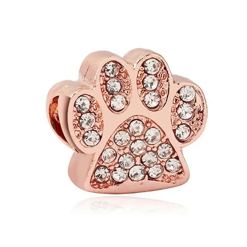 Fashion Cartoon Animal Cat Dog Bear Pig Duck Bead Charm Fits Charm Bracelets & Necklace Diy Jewelry for Women
